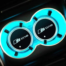 Load image into Gallery viewer, 2pcs Audi Logo Led Cup Holder Mat Pad
