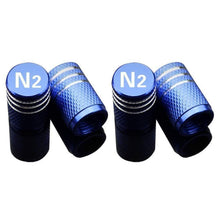 Load image into Gallery viewer, 4pcs N2 Nitrogen Logo Tire Valve Caps