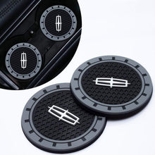 Load image into Gallery viewer, 2pcs Lincoln Logo Auto Cup Holder Mats