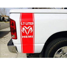 Load image into Gallery viewer, 2pcs Both Sides 5.7 Liter Dodge RAM HEMI Vinyl Decal Sticker