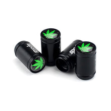 Load image into Gallery viewer, 4pcs Cannabis Marijuana Logo Tire Valve Caps