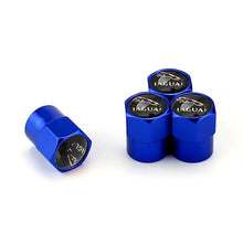 Load image into Gallery viewer, 4pcs Jaguar Black Background Logo Tire Valve Caps