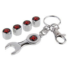 Load image into Gallery viewer, Volkswagen R Line Red+Silver Wheel Tire Valve Caps