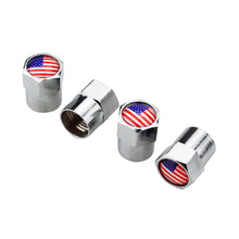 Load image into Gallery viewer, 4pcs Tire Valve Caps with USA flag
