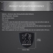 Load image into Gallery viewer, Peugeot Shield Logo Trunk Emblem Sticker