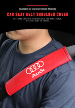 Load image into Gallery viewer, 2pcs Audi Logo Seat Belt Pads