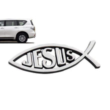 Load image into Gallery viewer, JESUS Fish Car Emblem Sticker