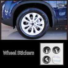 Load image into Gallery viewer, 7pcs/Set Kia K Front/Trunk Emblem, Steering Wheel Sticker and Wheel Center Caps