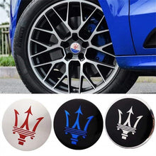 Load image into Gallery viewer, 4pcs 56,5mm Maserati Logo Wheel Center Stickers