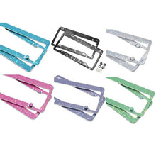 Load image into Gallery viewer, 2pcs Universal License Plate Frames with Crystals