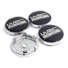 Load image into Gallery viewer, 4pcs 60mm WRC logo Red / Black Wheel Center Hub Caps