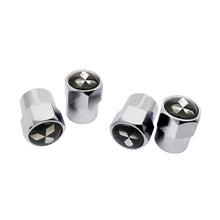 Load image into Gallery viewer, 4pcs Mitsubishi Black Logo Tire Valve Caps