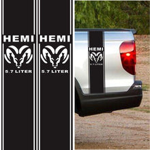 Load image into Gallery viewer, 2pcs Dodge Ram 1500 RT HEMI 5.7 Liter Truck Vinyl Decals