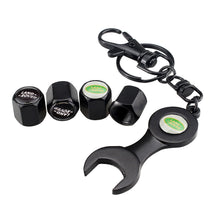 Load image into Gallery viewer, 4pcs Land Rover Wheel Tire Valve Caps+Keychain