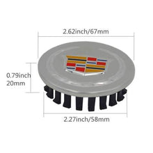 Load image into Gallery viewer, 4pcs 67mm Cadillac Logo Wheel Center Hub Caps