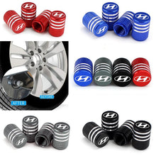 Load image into Gallery viewer, 4pcs Hyundai Logo Tire Valve Caps
