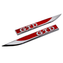 Load image into Gallery viewer, 2pcs Volkswagen GTD Fender Emblem Stickers