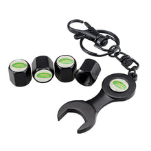Load image into Gallery viewer, 4pcs Land Rover Wheel Tire Valve Caps+Keychain