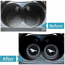 Load image into Gallery viewer, 2pcs Mustang Logo Auto Cup Holder Mats