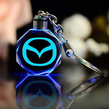 Load image into Gallery viewer, Mazda Logo LED Crystal Light Changing Keychain