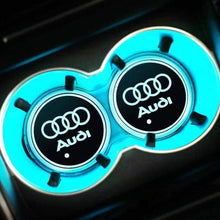 Load image into Gallery viewer, 2pcs Audi Logo Led Cup Holder Mat Pad