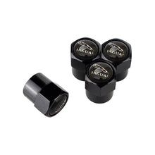 Load image into Gallery viewer, 4pcs Jaguar Black Background Logo Tire Valve Caps