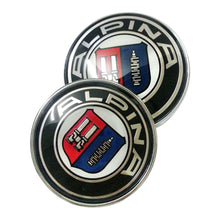 Load image into Gallery viewer, 2pcs 82+74mm Alpina Emblem Hood/Trunk for BMW