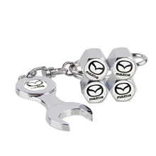 Load image into Gallery viewer, 4pcs Mazda Wheel Tire Valve Caps+Keychain