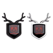 Load image into Gallery viewer, 2pcs Dodge Logo Shield Antler Emblems