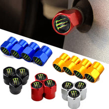 Load image into Gallery viewer, 4pcs Monster Energy Lasered Logo Tire Valve Caps