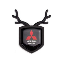 Load image into Gallery viewer, 2pcs Mitsubishi Logo Shield Antler Emblems