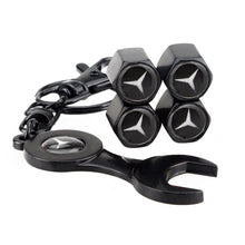Load image into Gallery viewer, Mercedes Benz AMG Tire Valve Caps with KeyChain