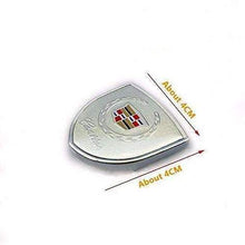 Load image into Gallery viewer, 2pcs Shield Silver Badge For Cadillac Metal Sticker