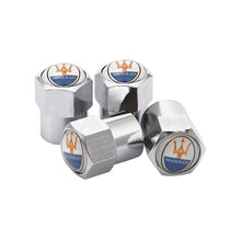 Load image into Gallery viewer, 4pcs Maserati Logo Tire Valve Caps