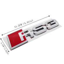 Load image into Gallery viewer, RS3 RS4 RS5 RS6 RS8 Car Trunk Emblem Audi Silver , Metal