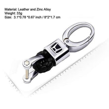 Load image into Gallery viewer, Key Chain Leather Black For Honda