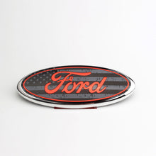 Load image into Gallery viewer, 9 inch Front Badge Grille Emblem with Pins 7 inch Rear Badge Ford Logo Trunk Sticker