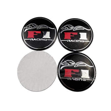 Load image into Gallery viewer, 4pcs 56mm F1 Racing Black Wheel Center Hub Stickers