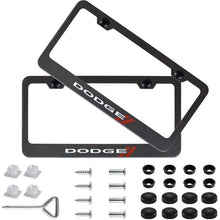 Load image into Gallery viewer, 2pcs Dodge License Plate Frames with Screw Caps