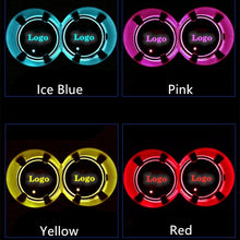 Load image into Gallery viewer, 2pcs 7 Color USB Charging Light Auto Cup Holder Coasters Cup Mat For FIAT