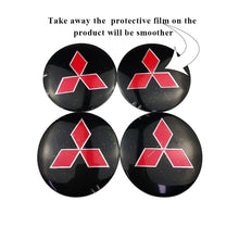 Load image into Gallery viewer, 4pcs 56/65mm Mitsubishi Logo Wheel Center Sticker