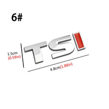 Load image into Gallery viewer, 1Pcs New 3D Metal TSI Car Side Fender Rear Trunk Emblem Badge Decals for VW Volkswagen Sagitar Golf Magotan Golf Tiguan Passat