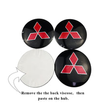 Load image into Gallery viewer, 4pcs 56/65mm Mitsubishi Logo Wheel Center Sticker