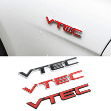 Load image into Gallery viewer, Car Styling for Honda VTEC Emblem Civic Odyssey CRV Crosstour City Jade H-RV CRZ Jazz Metal Auto Rear Side Sticker Decoration