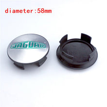 Load image into Gallery viewer, 58mm Jaguar Wheel Center Caps