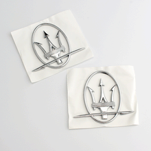 Load image into Gallery viewer, 2pcs Maserati Logo Emblem Stickers
