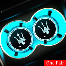Load image into Gallery viewer, 2pcs Maserati Logo Led Cup Holder Mat Pad