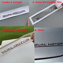 Load image into Gallery viewer, Car Sticker DUAL MOTOR Underlined Letters Trunk Emblem Refitting High Perfor mance Fender Badge For Tesla Model 3 Auto Styling