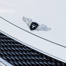 Load image into Gallery viewer, Car Front Hood Emblem Sticker for Tesla Model 3 Coil Screen Model S Model X Android Roadster Auto Logo Badge Decal Accessories