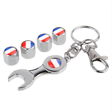 Load image into Gallery viewer, Auto Tyre Decoration for Toyota Mitsubishi Jaguar Land Rover Subaru Skoda Lexus JEEP Wheel Tire Valve Caps Rim Sticker Flag